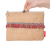 Kırmızı İp Püsküllü Jüt Clutch Bez Çanta