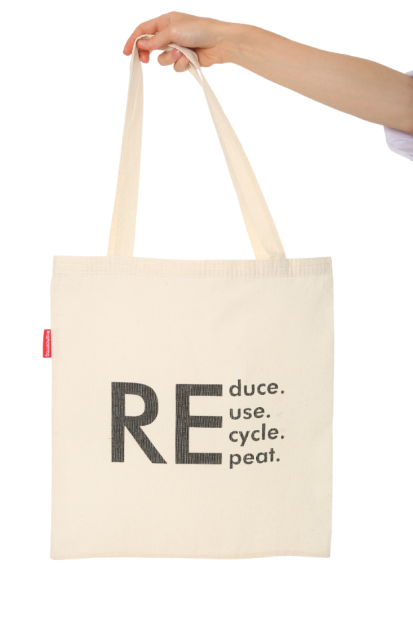 Reduce Reuse Recycle Repat Baskılı Bez Çanta
