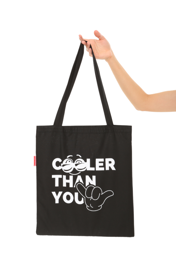 Siyah Bez Çanta Cooler Than You Baskılı