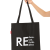 Siyah Bez Çanta Reduce Reuse Recycle Repat Baskılı