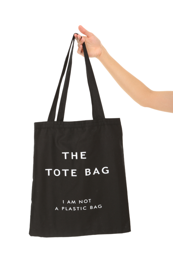 Siyah Bez Çanta The Tote Bag Baskılı